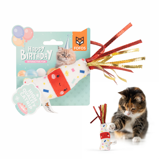 Barkbutler x Fofos Birthday Drink Catnip Toy for Cats