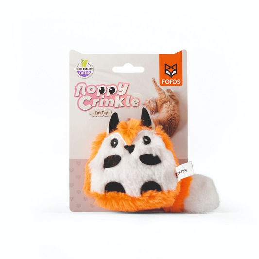 Barkbutler x Fofos Floppy Crinkle Fox Catnip Toy for Cats