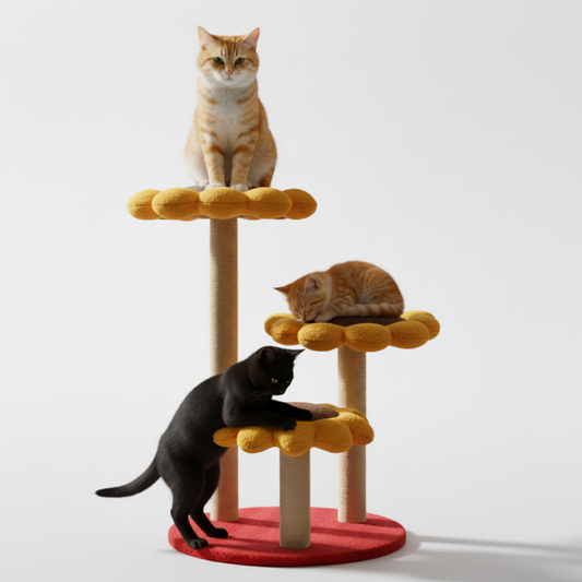 Skatrs Sunflower Cozy Cat Tree for Cats