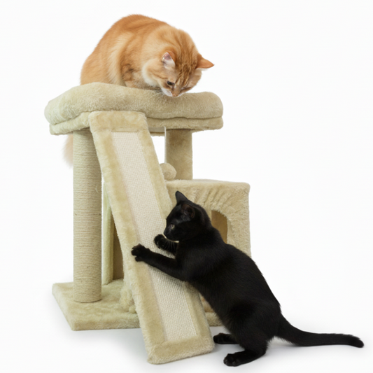 Skatrs Cat Tree Indoor Climbing Activity Tower with Scratching Posts for Cats (Beige)
